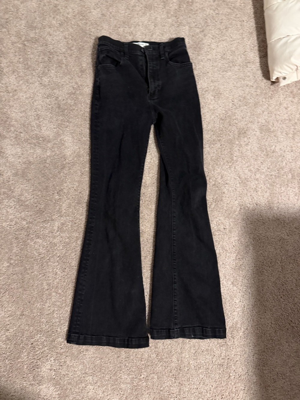 Abercrombie & Fitch Black Jeans with Branded Waist Label